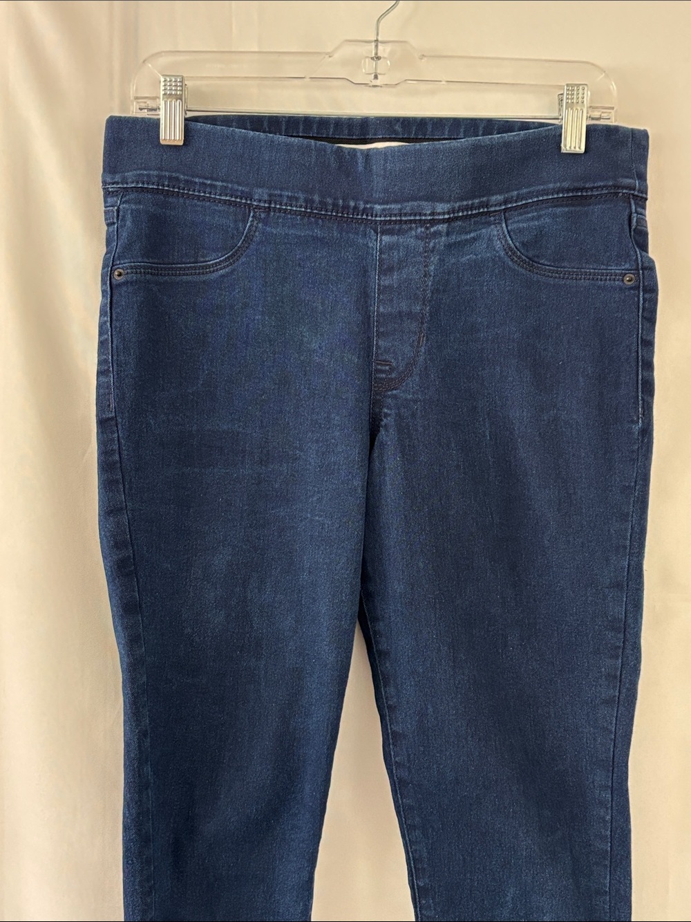 Old Navy Super Skinny Mid-Rise Jeggings Women’s Size 8 Dark Wash Pull-On - Picture 5 of 9